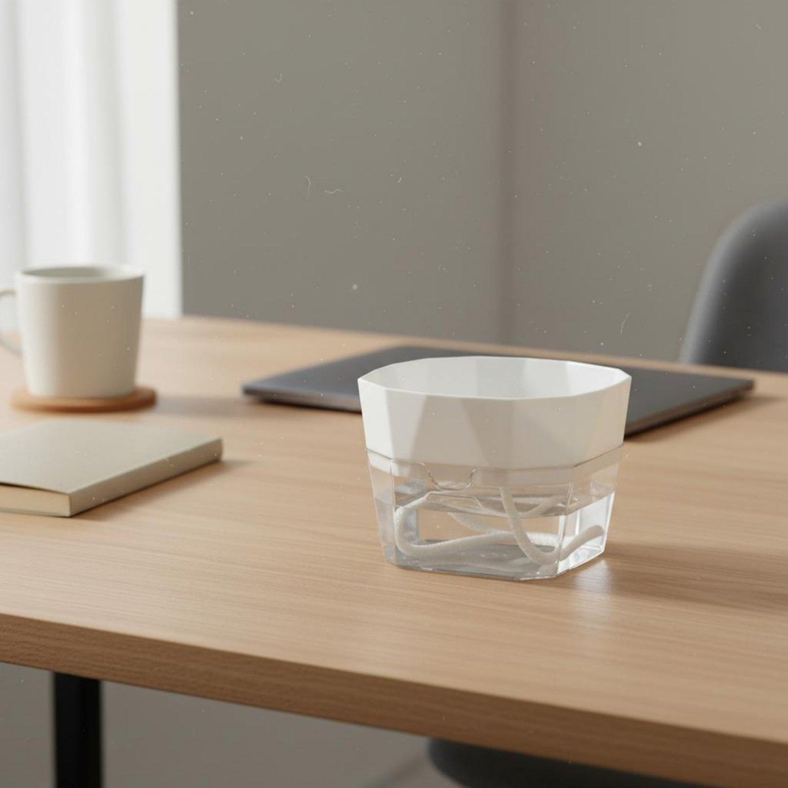 Self Watering Planter - 水耕栽培用花瓶 二層式自動給水プランター 透明PET製植木鉢 室内ガーデン用品 装飾用