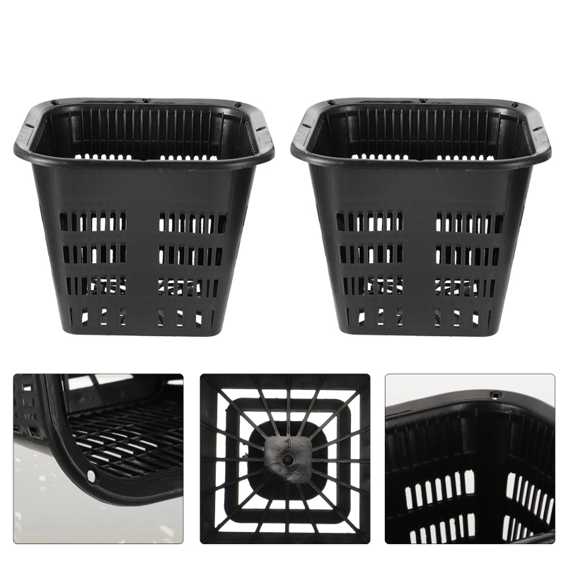 Hydroponic Grow Pod - 6個入り水耕栽培用バスケット、プラスチックメッシュネットポット植物容器（根固定バケツ付き）、屋内用ガーデンホルダーベースン