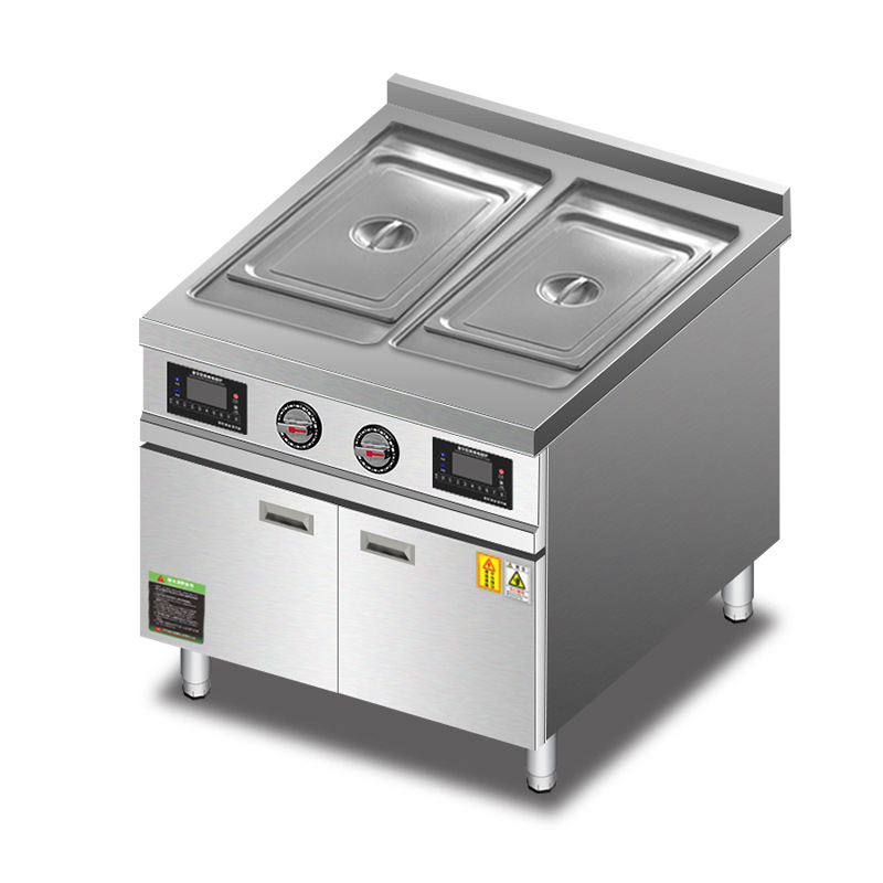 Smart Pot - 業務用誘導式スープウォーマー デュアルポット スマートサーモスタット 麺類・シチュー・ブランチの保温に最適