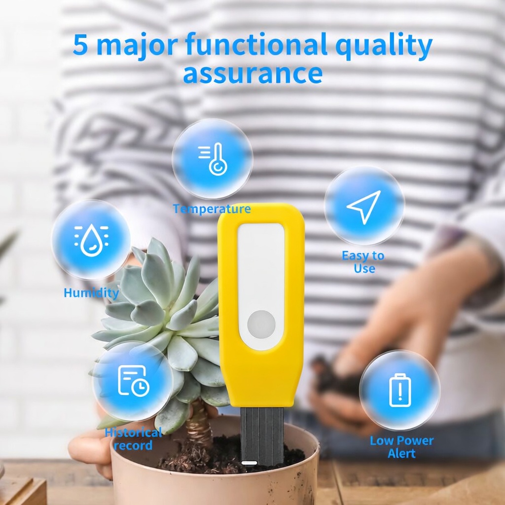 WiFi 土壌モニター Tuya スマート温度および湿度セン - Garden Camera のレビューと価格