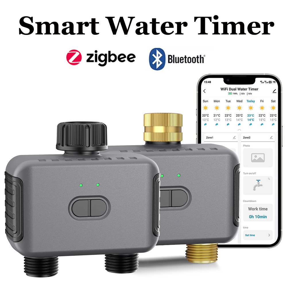 Tuya スマートウォータータイマー Zigbee/BT 自 - Smart Garden System のレビューと価格