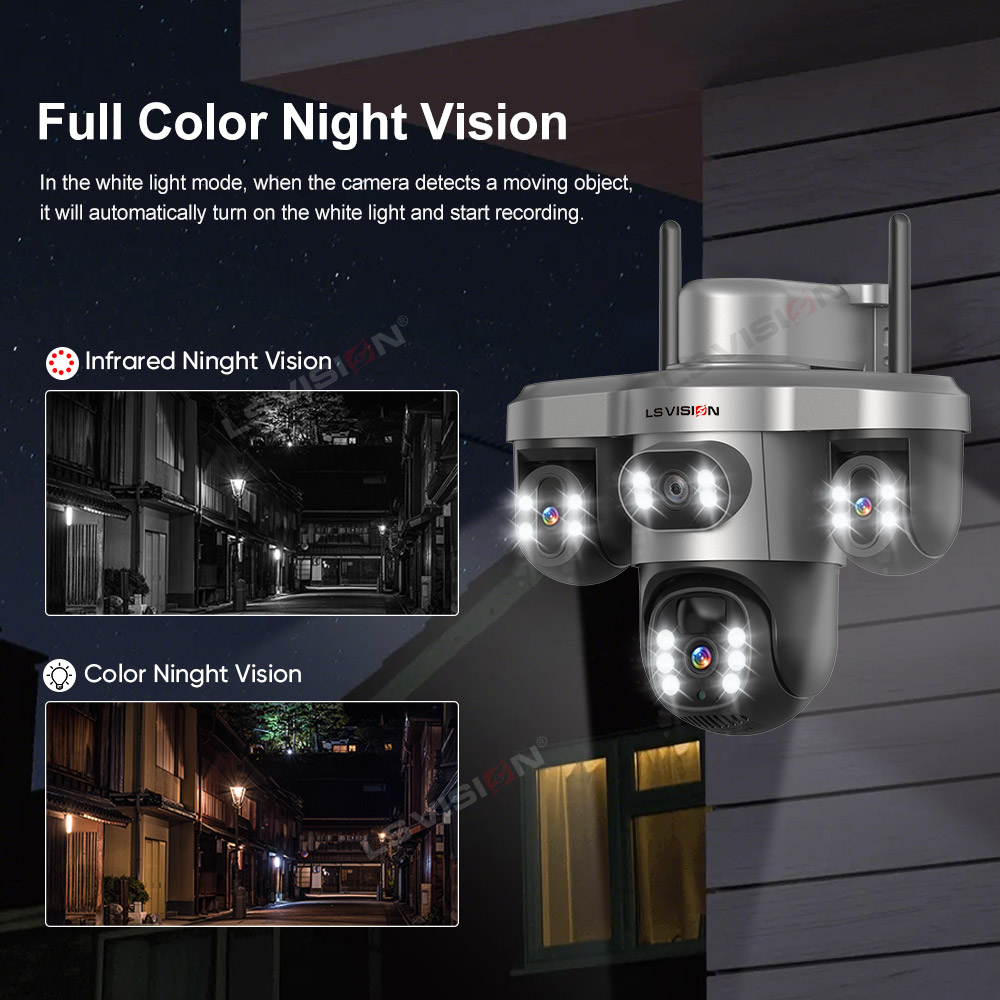 LS VISION マルチレンズ 3画面 WiFi屋外セキュ - Garden Camera のレビューと価格