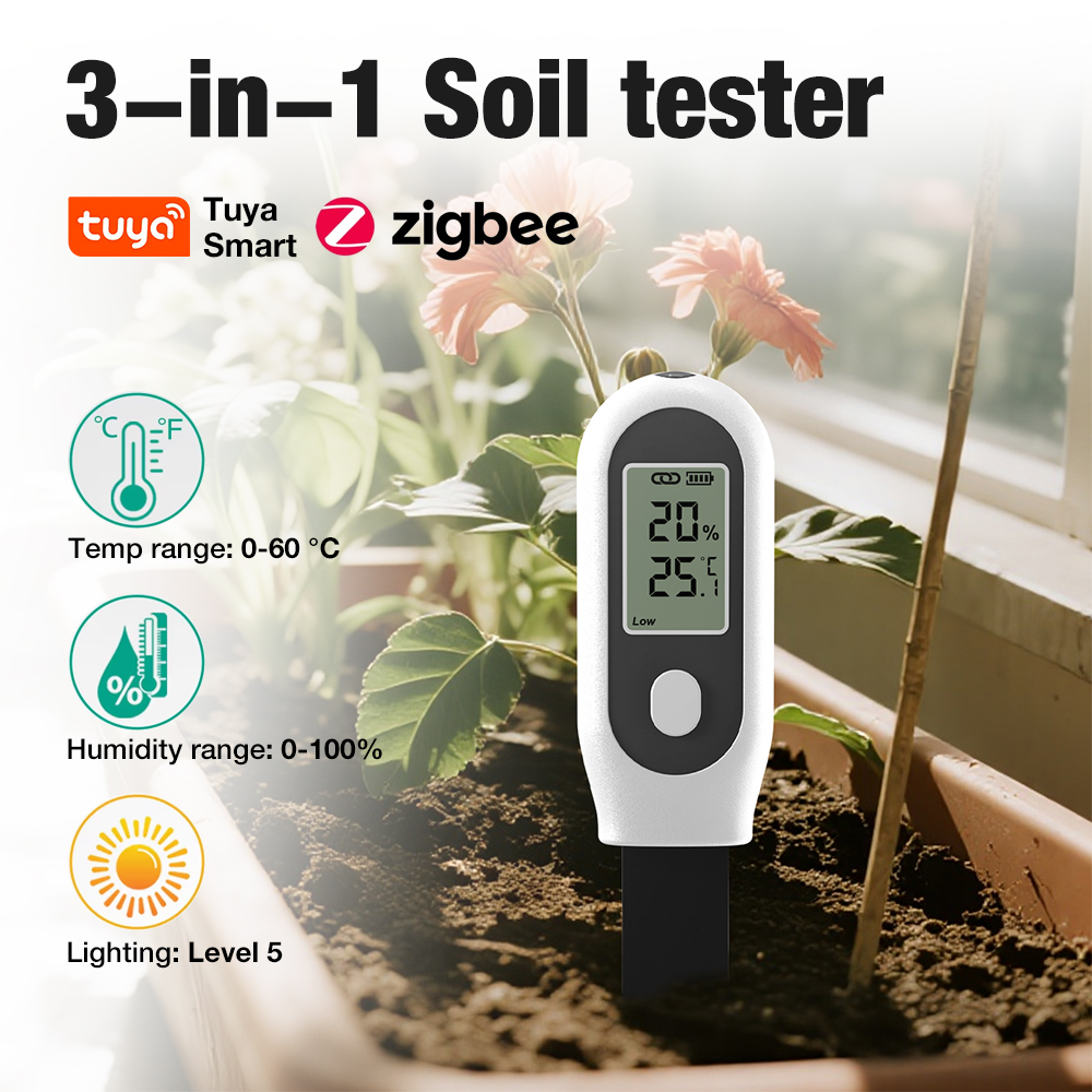 3 in 1土壌テスター Zigbeeスマート土壌センサー  - Smart Pot のレビューと価格