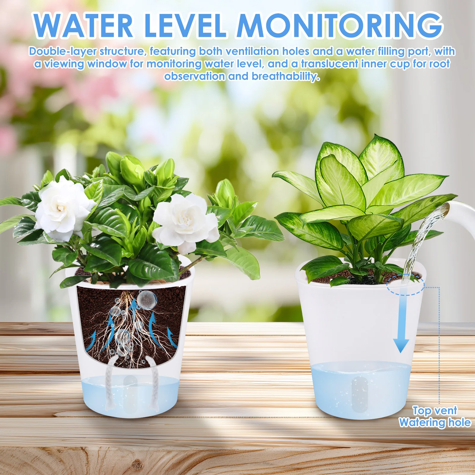 10 個自動散水プランター怠惰な水耕栽培フラワーポットプラス - Hydroponic Grow Pod のレビューと価格