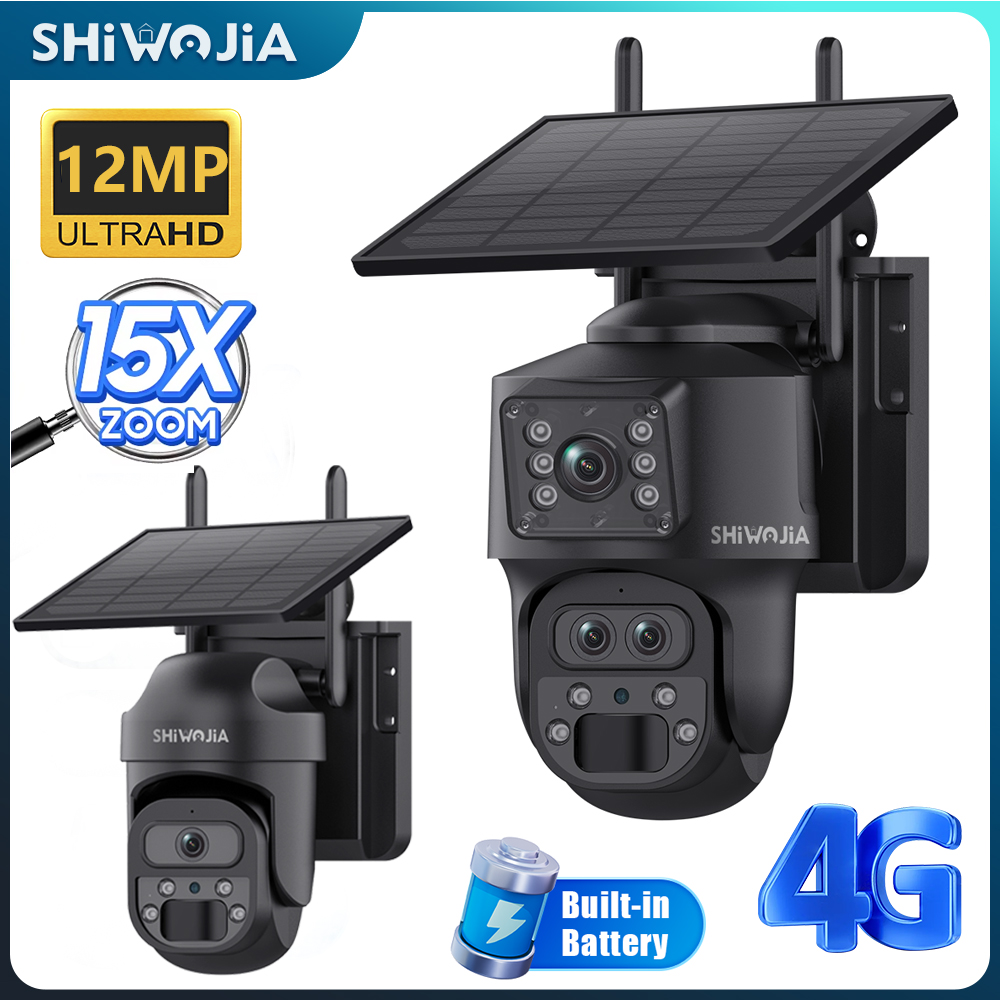 SHIWOJIA 15X ズームソーラーカメラ 4G 12M - Garden Camera のレビューと価格