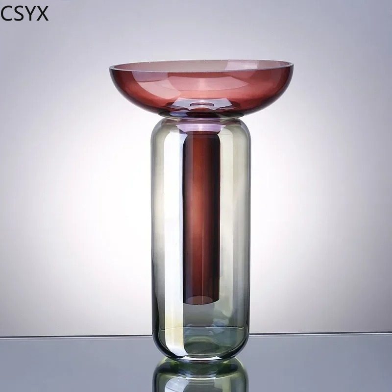 グラデーション色の取り外し可能なガラス花瓶水耕植木鉢デスク装 - Hydroponic Grow Pod のレビューと価格
