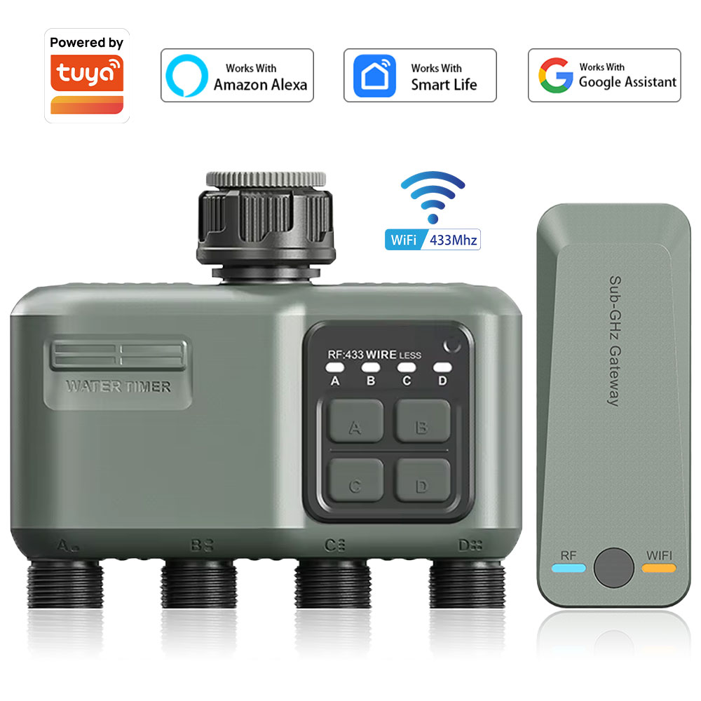 4口プログラマブル水タイマー（ガーデンホース用）、雨天時遅延 - Garden Camera のレビューと価格