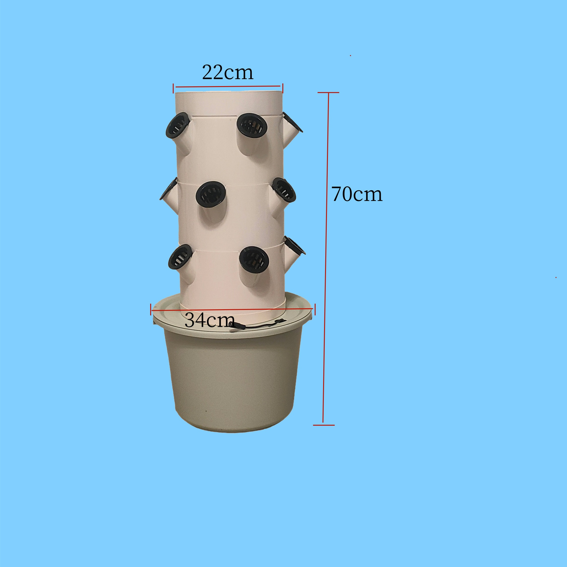 垂直型水耕栽培システム 3層15穴 室内ガーデンキット キッ - Hydroponic Tower のレビューと価格