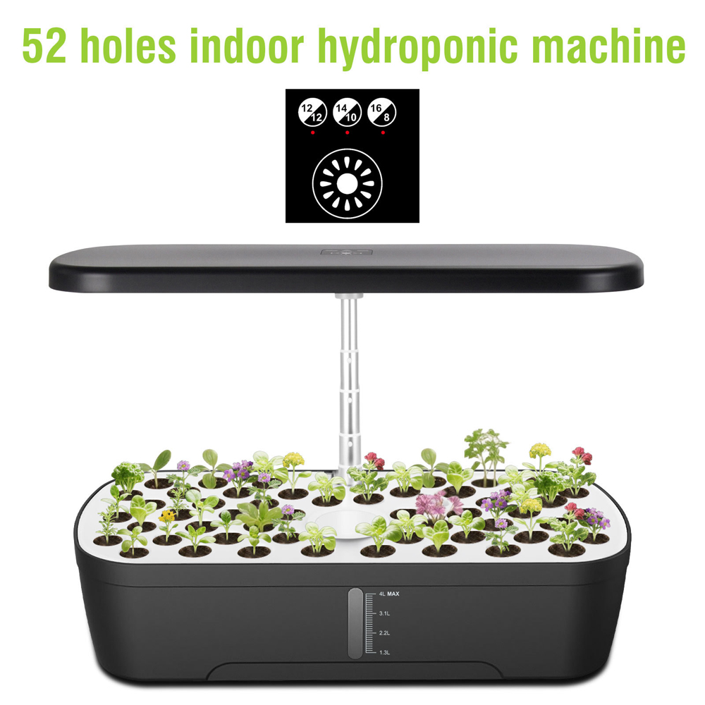 最新の52個の植木鉢水耕栽培システム、フルスペクトルLED赤 - Hydroponic Grow Pod のレビューと価格